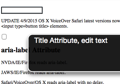 VO reads Title Attribute, edit text