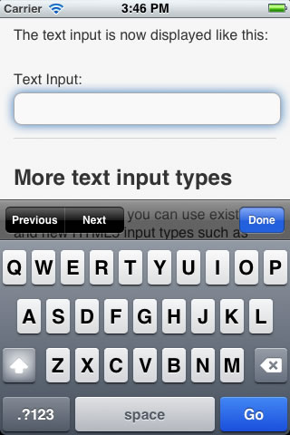 Default keyboard displays alphabet characters with first letter capitalized by default.