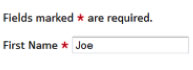 Required fields marked with a star. 