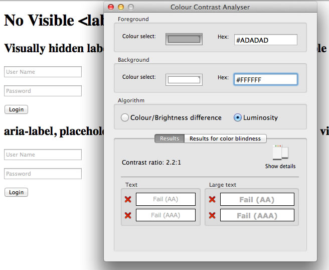 placeholder shown failing color contrast